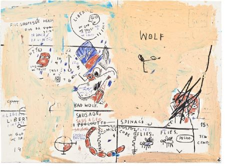 Serigrafia Basquiat - Wolf Sausage