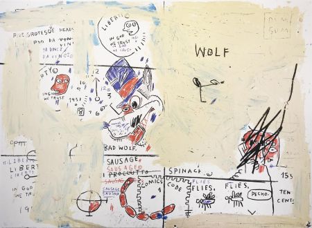Serigrafia Basquiat - Wolf Sausage