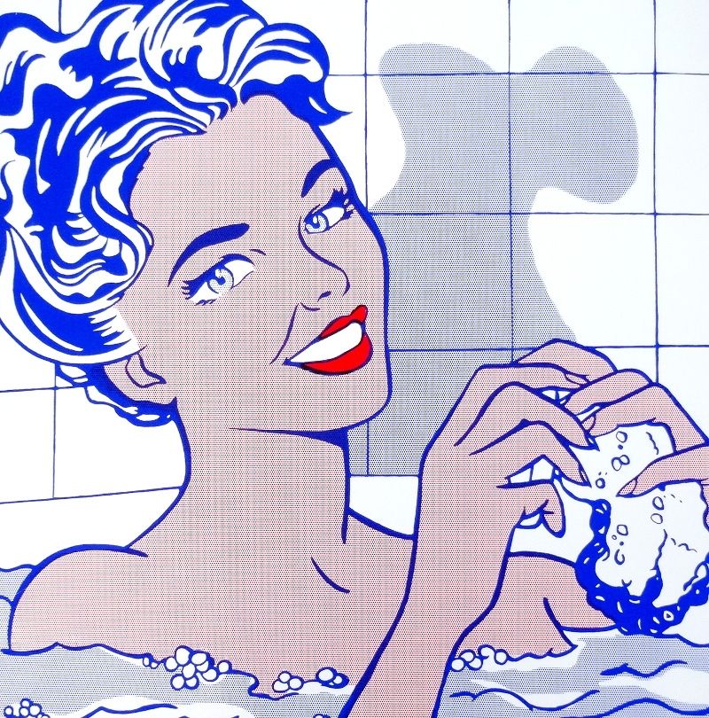 Serigrafia Lichtenstein - Woman in bath