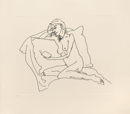 Incisione Flanagan - Woman reading