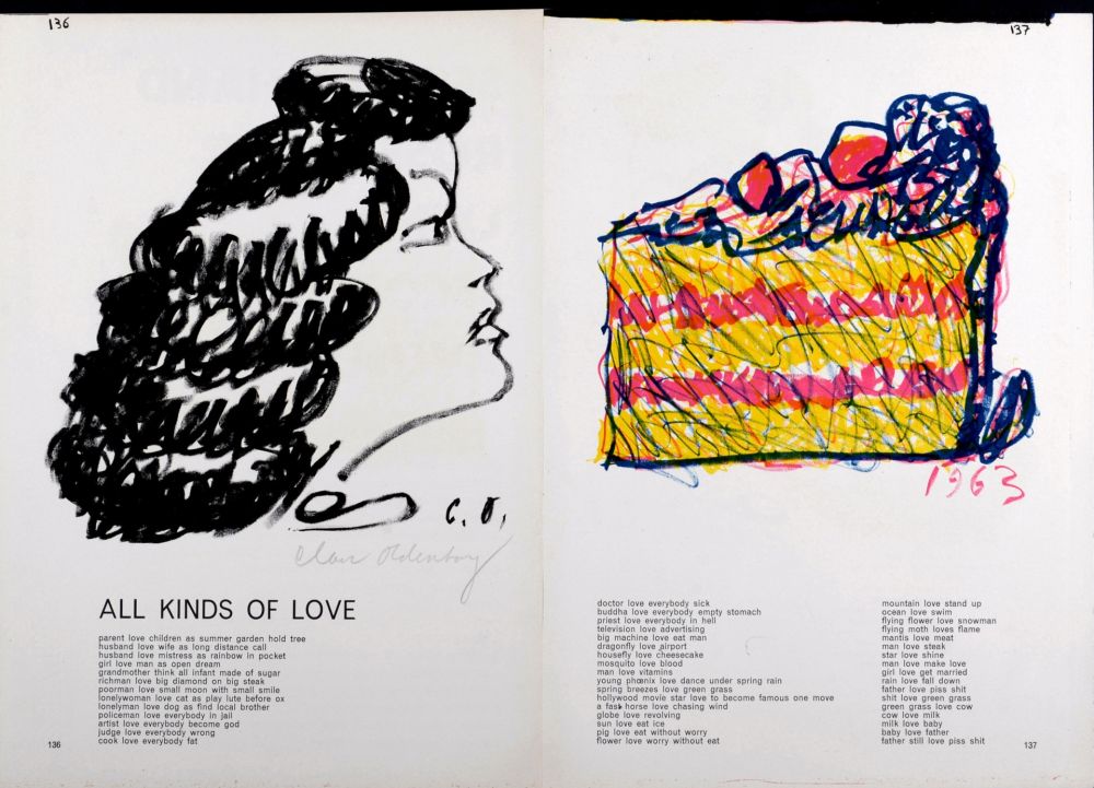Litografia Oldenburg - Woman & Slice of Cake, 1964 - Hand-signed!