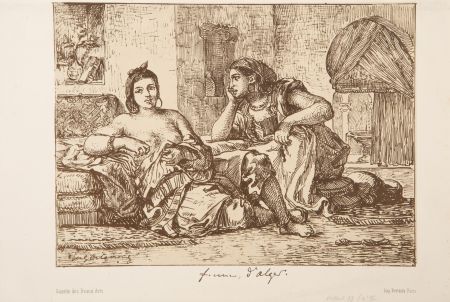 Litografia Delacroix - Women of Algiers (color)