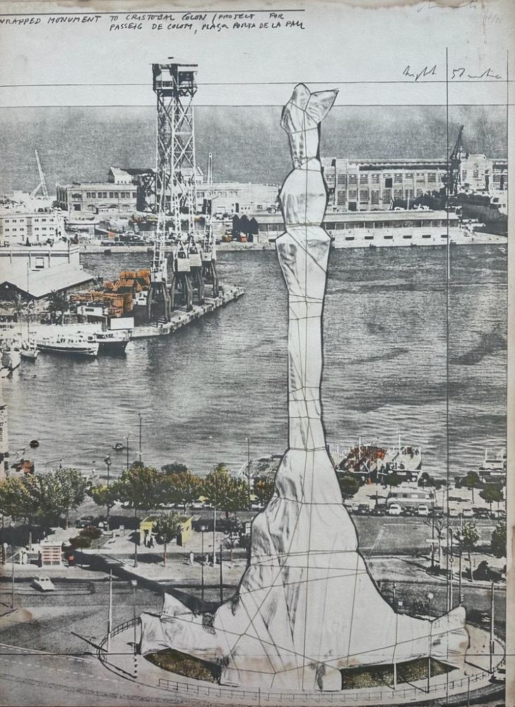 Litografia Christo & Jeanne-Claude - Wrapped monument