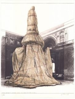 Litografia Christo - Wrapped Monument to Leonardo