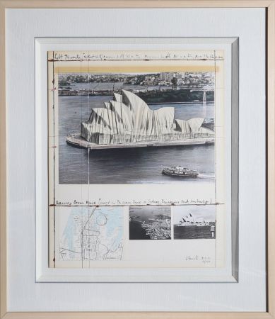 Litografia Christo & Jeanne-Claude - Wrapped Opera House - Project for Sydney