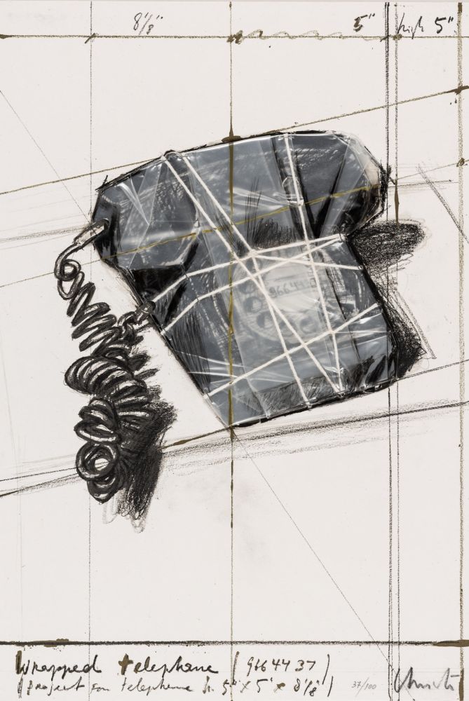 Litografia Christo & Jeanne-Claude - Wrapped Telephone