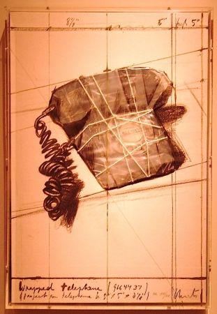 Litografia Christo - Wrapped Telephone