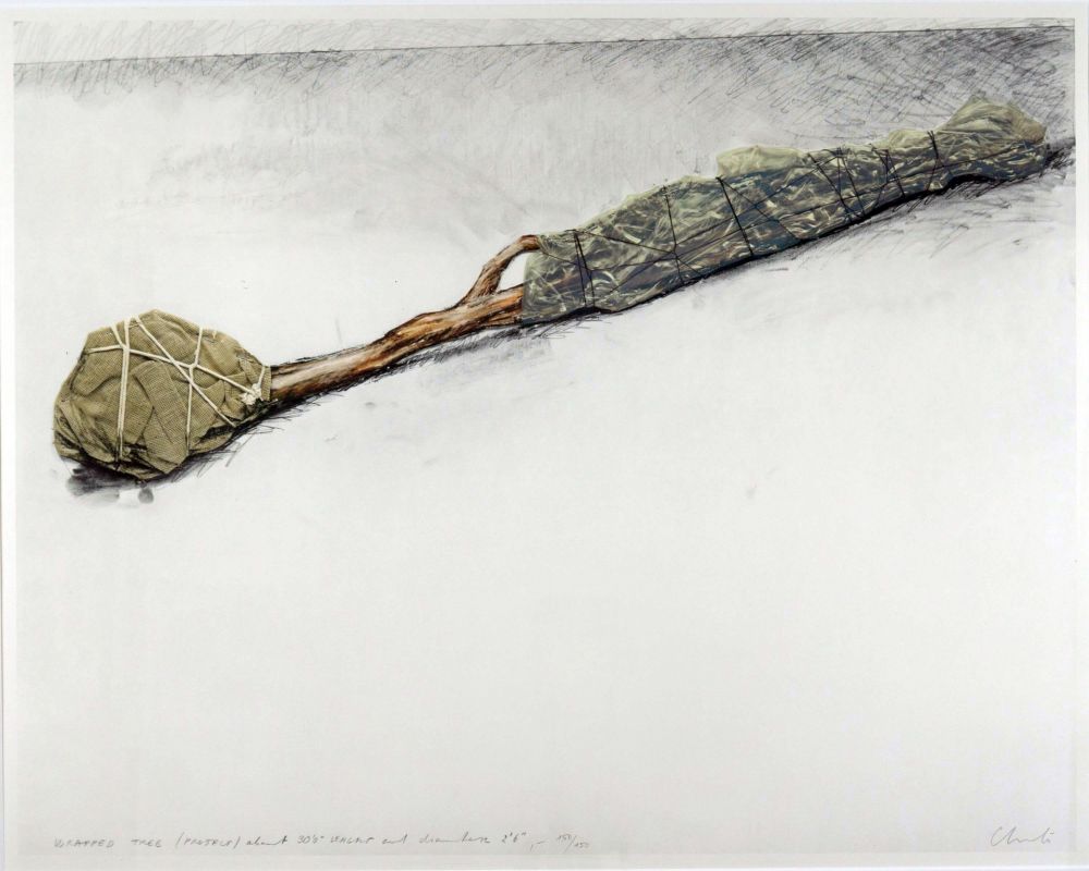 Serigrafia Christo & Jeanne-Claude - Wrapped Tree (Project)