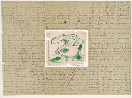 Litografia Alechinsky - Writing book