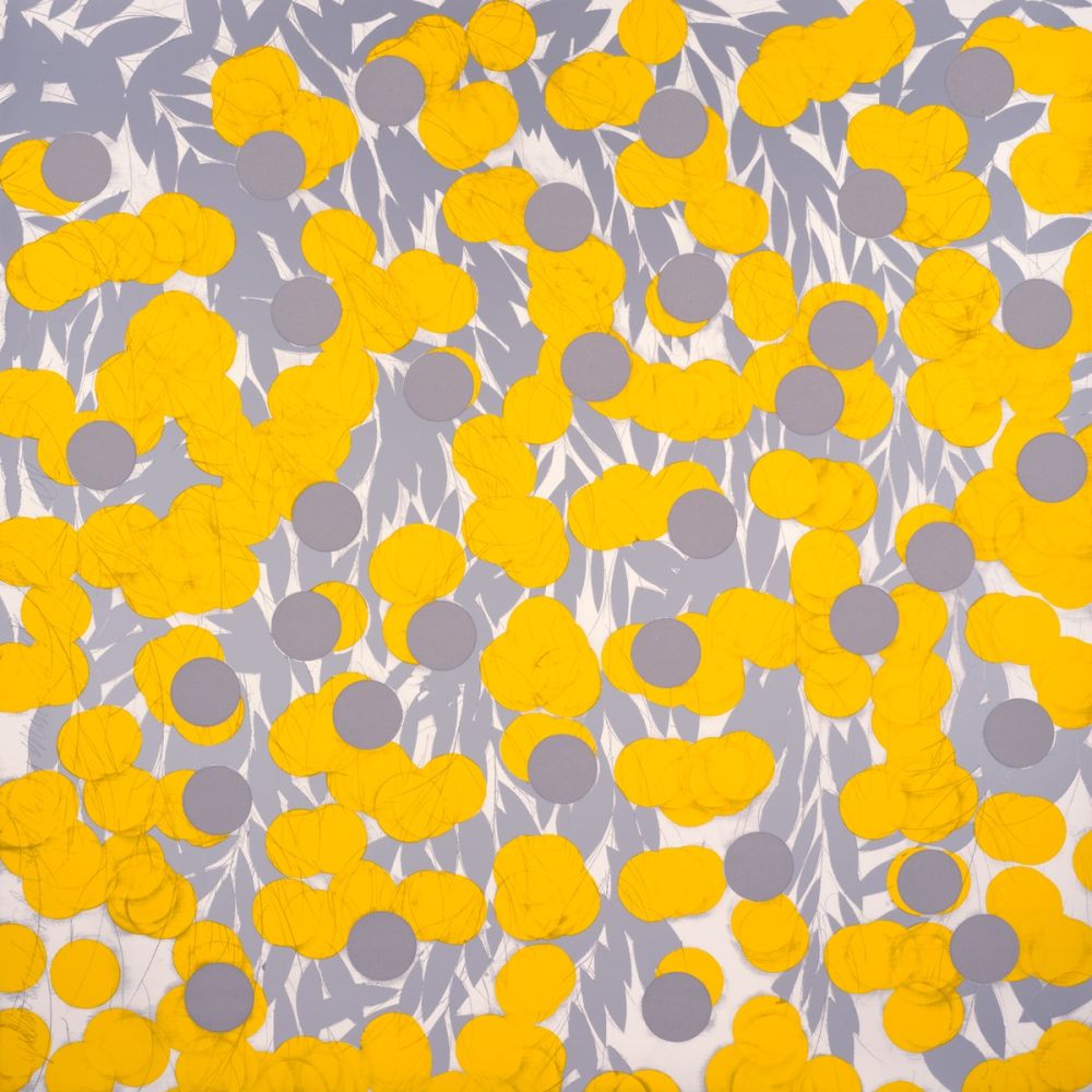 Serigrafia Sultan - Yellow and Silver Mimosa