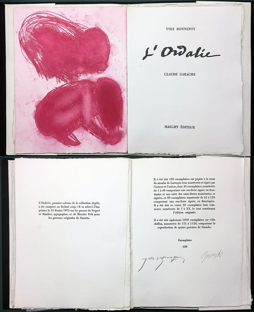Libro Illustrato Garache - Yves Bonnefoy. L'ORDALIE. Maeght 1975