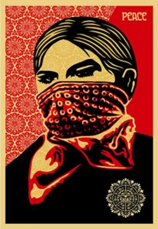 Serigrafia Fairey - Zapatista Woman. Large Format