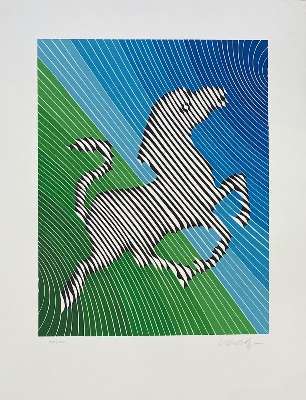 Litografia Vasarely - Zebra 2 