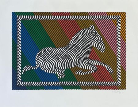 Litografia Vasarely - Zebra 3 