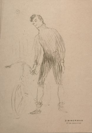 Litografia Toulouse-Lautrec - Zimmerman et sa machine, 1895