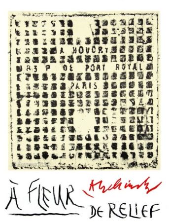 Libro Illustrato Alechinsky - À fleur de relief / En Puisaye cahier N°27