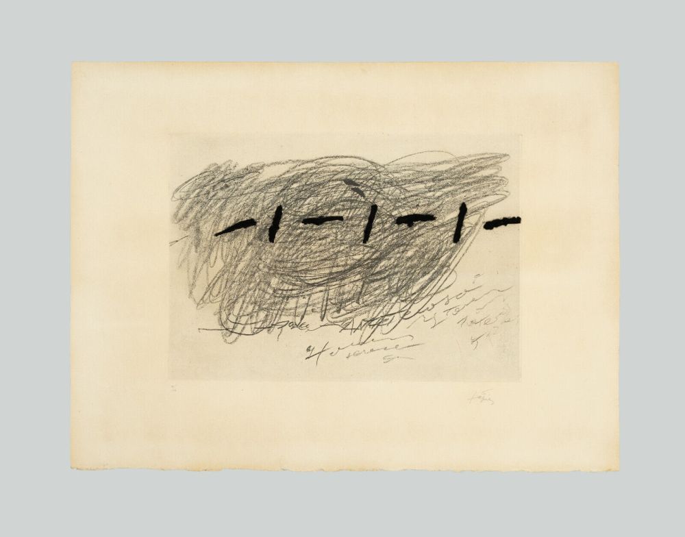 Incisione Tàpies - Écriture