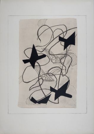 Litografia Braque - Étude, 1971