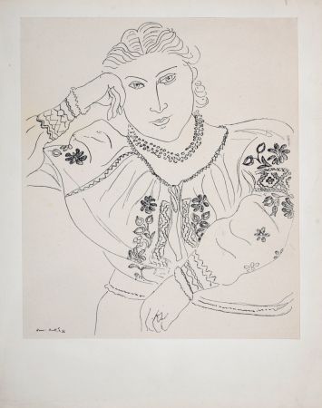 Litografia Matisse (After) - Étude pour La Religieuse portugaise, 1936