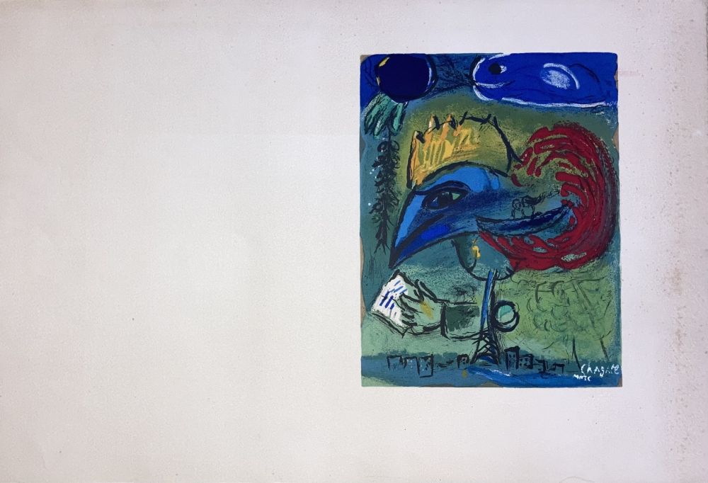 Litografia Chagall - Étude pour les boulevards ou Paris fantastique