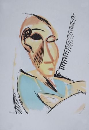 Litografia Picasso (After) - Étude pour Les Demoiselles d'Avignon, 1946