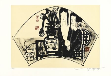 Litografia Tongzhengang - éventail