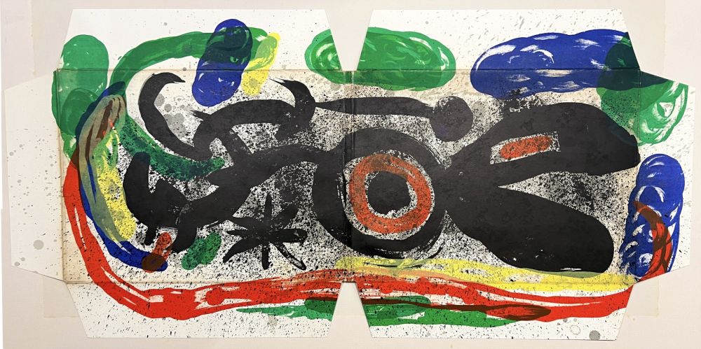 Litografia Miró - Œuvre Gravé et Lithographié. UNE LITHOGRAPHIE ORIGINALE EN COULEURS (1969)